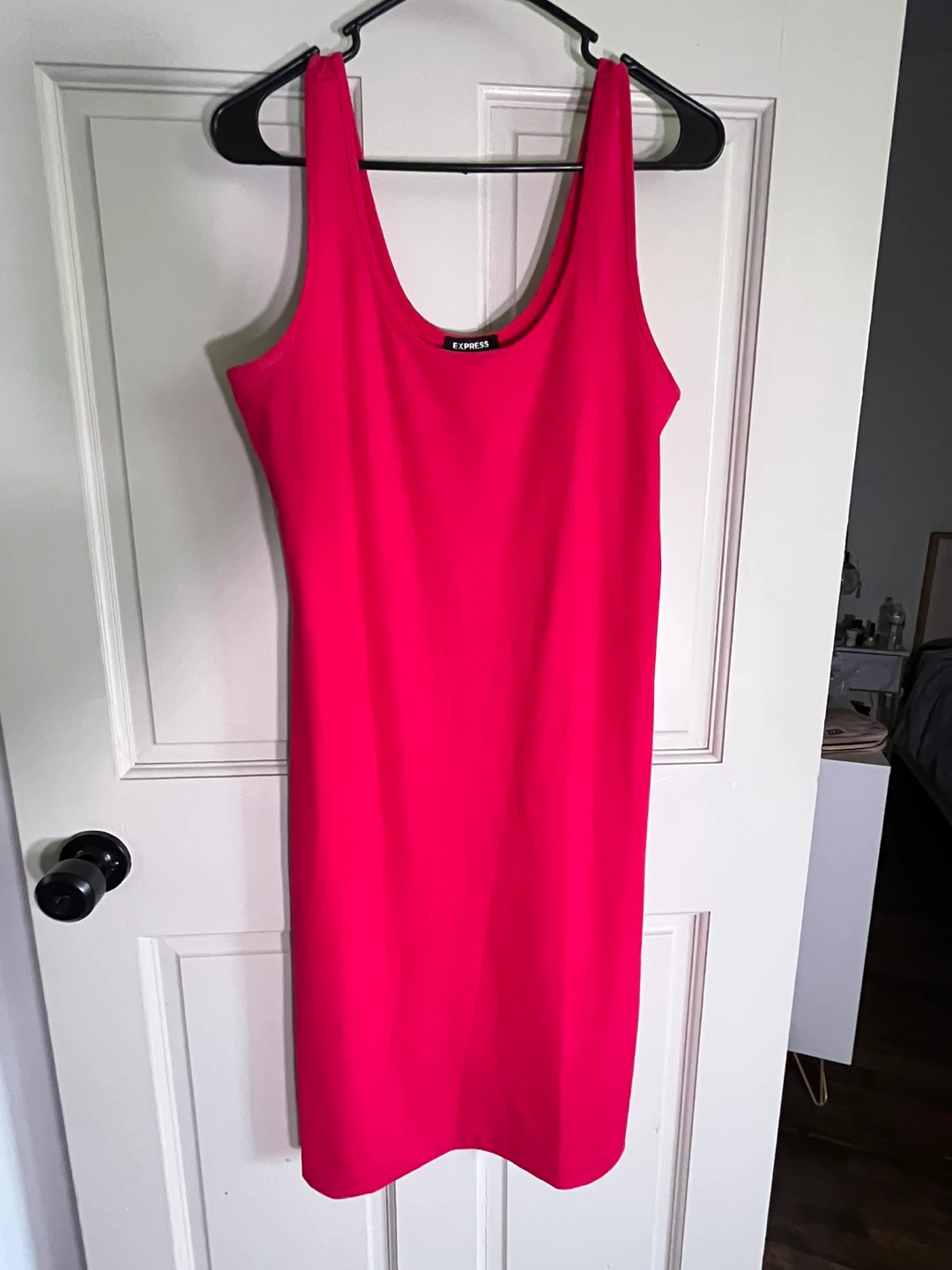 Express Pink Ribbed Tank Bodycon Dress size L - photo 2