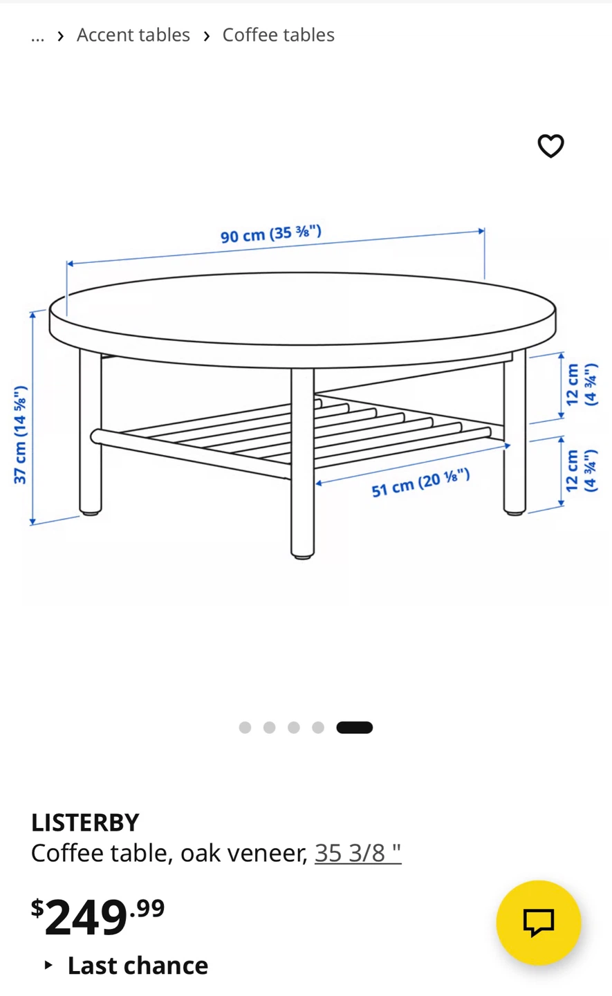 IKEA LISTERBY Coffee Table - photo 3