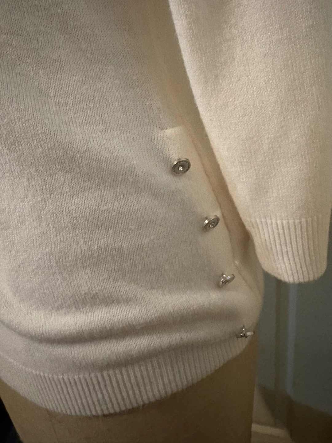 White Cowl Neck Sweater Ladies Medium - photo 2