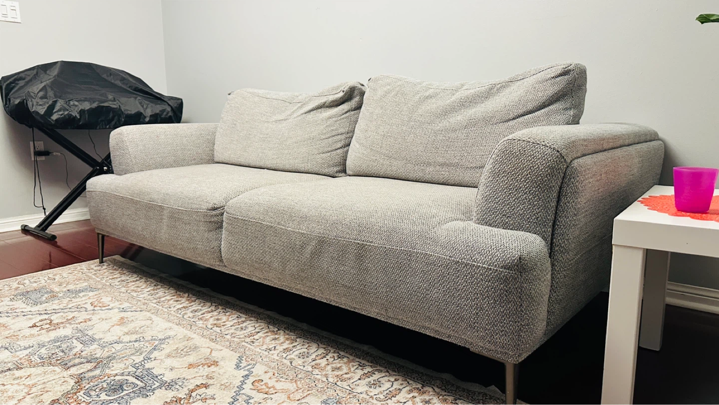 Grey Two-Seater Sofa