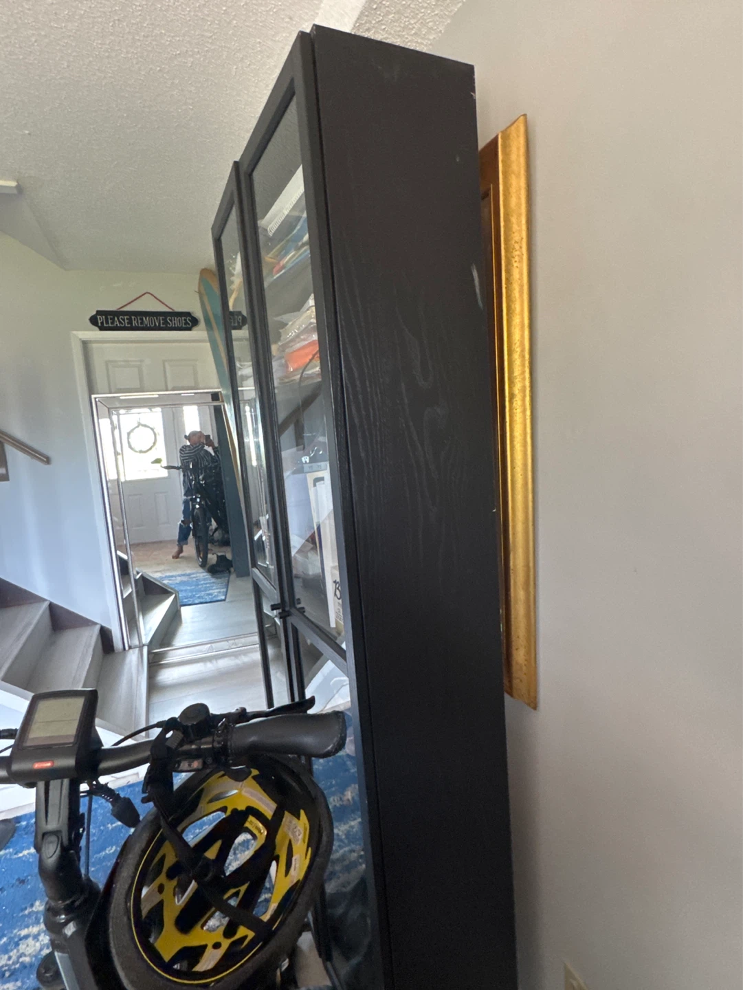 Black Display Cabinet with Glass Doors - photo 2