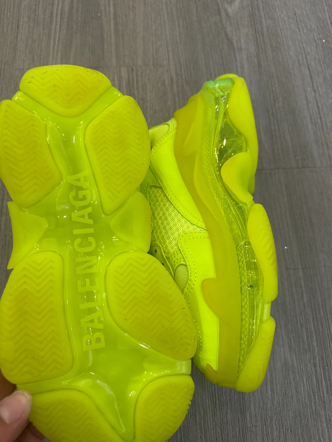 Balenciaga Triple S Neon Yellow Sneakers - photo 4
