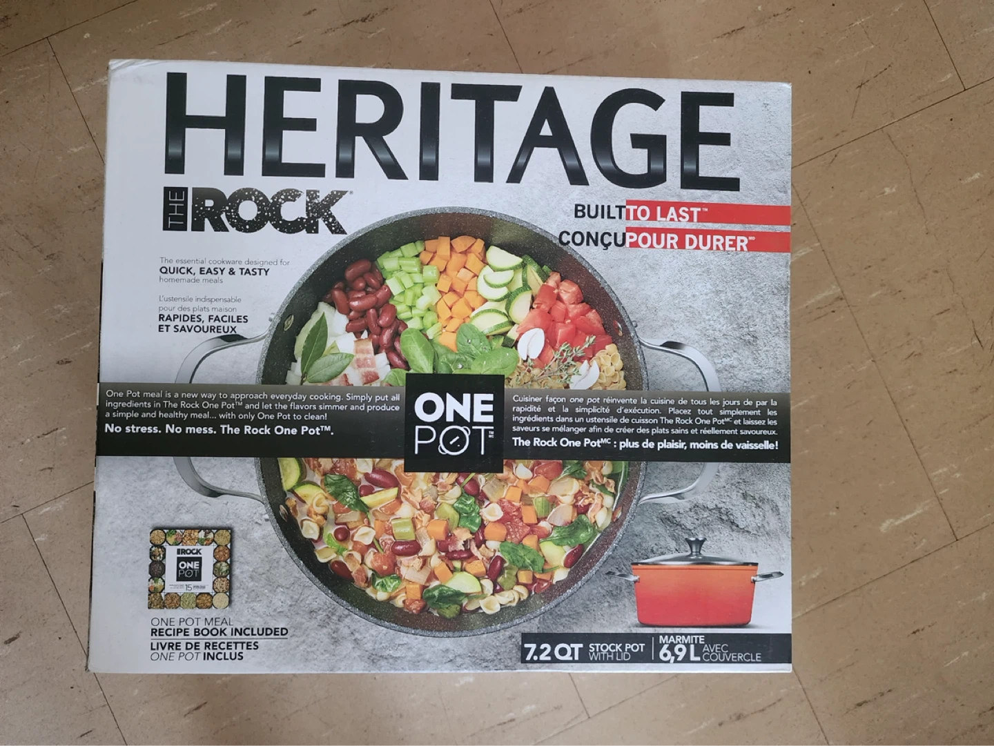The Rock One Pot 7.2 QT Stock Pot with Lid