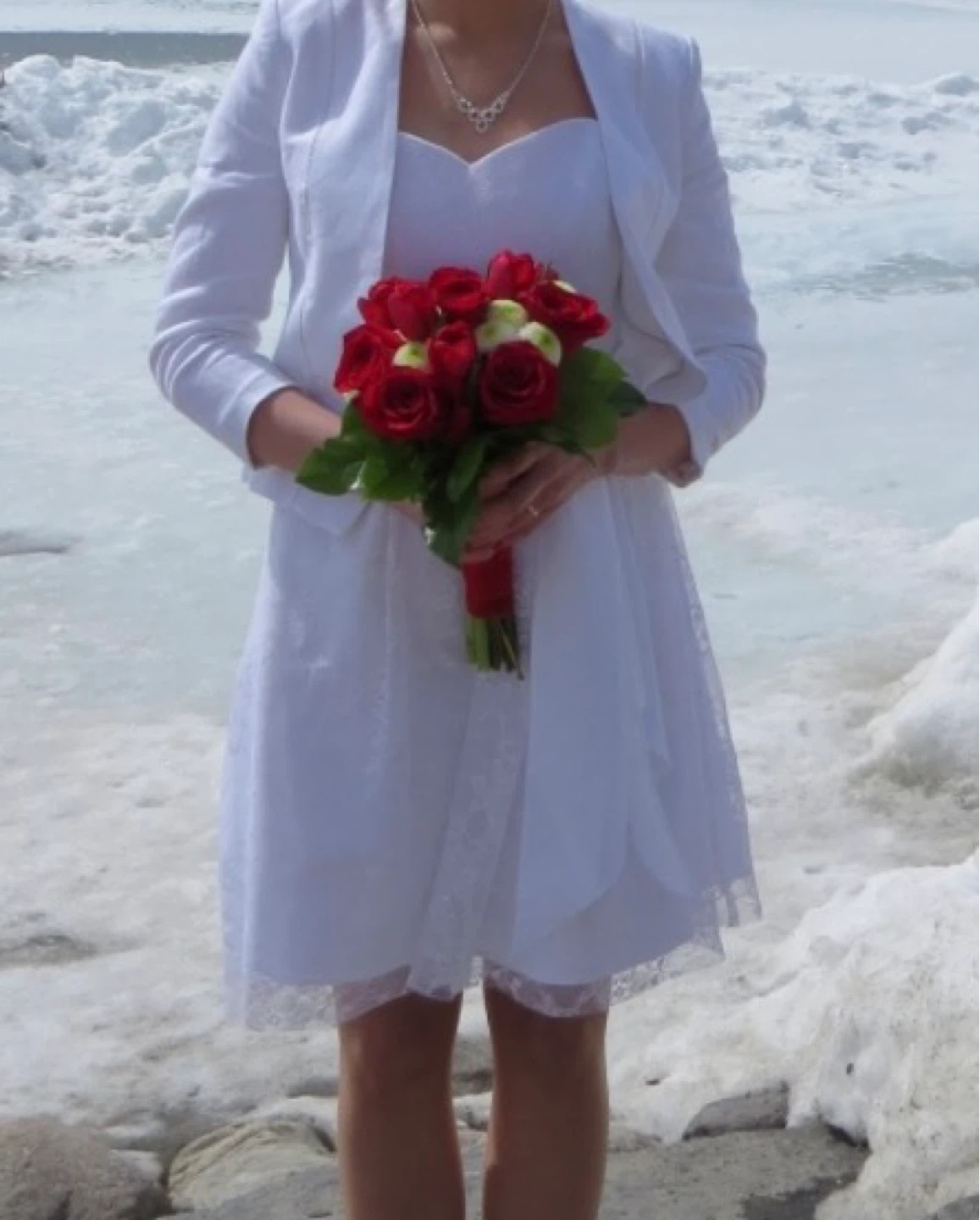 short wedding dress size S - photo 3