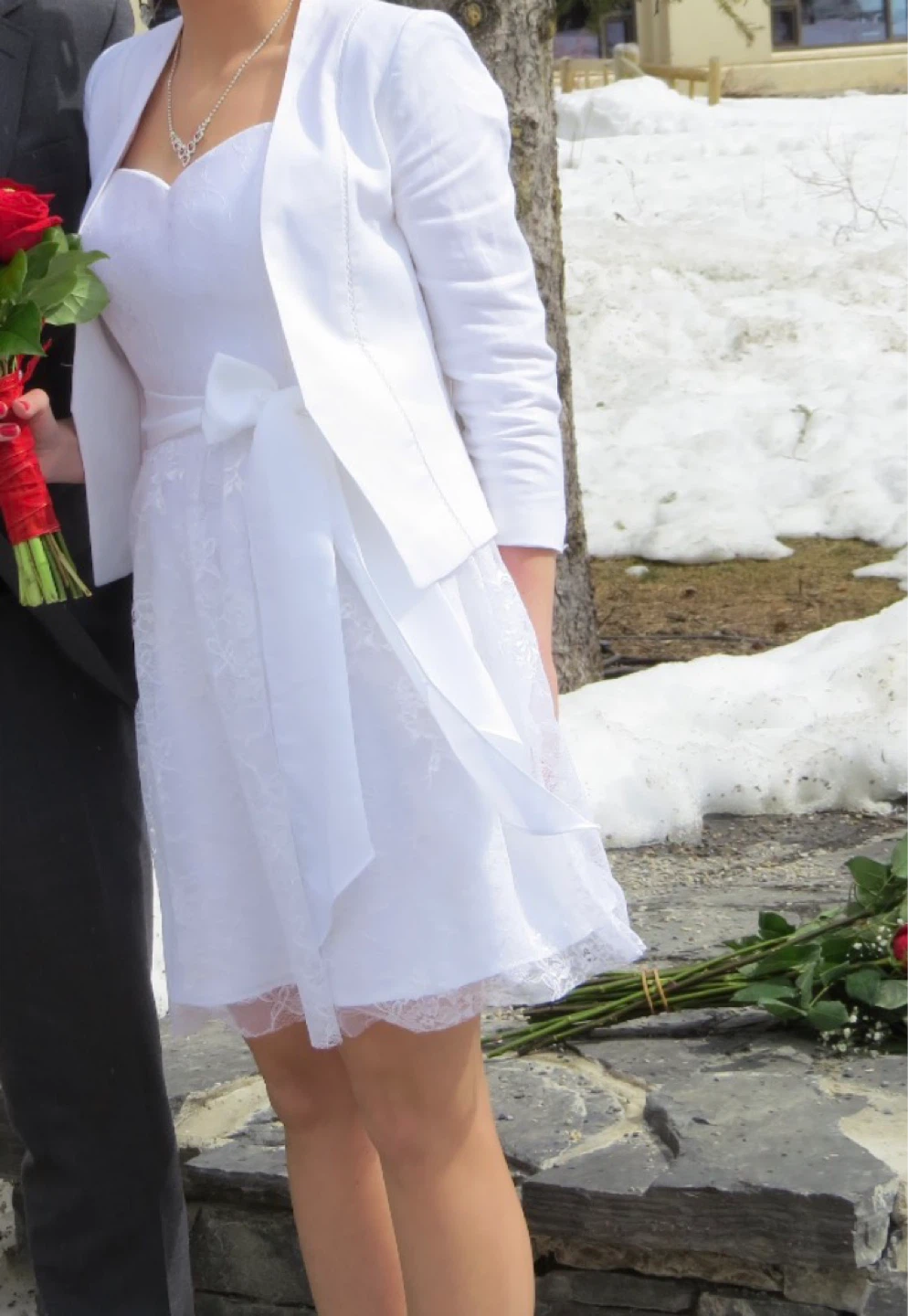 short wedding dress size S