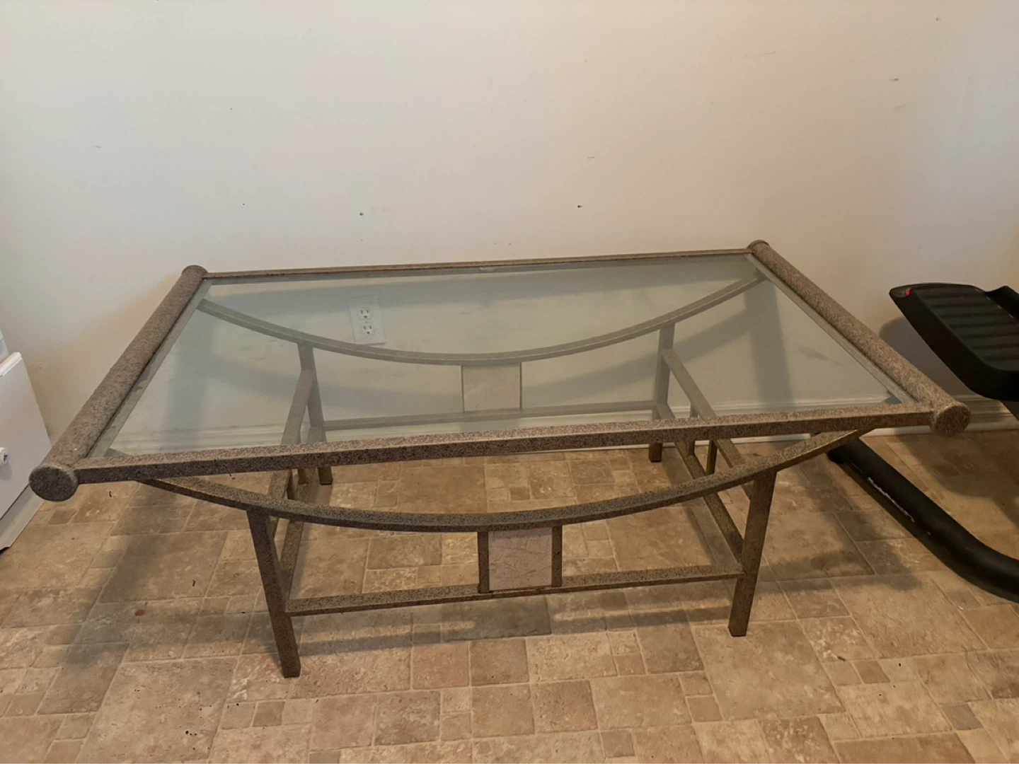 Glass top coffee table and two end tables