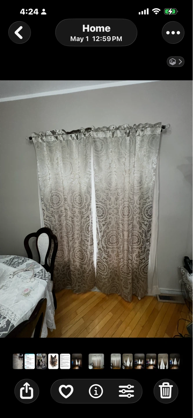 Curtains with Damask Pattern 8 pieces - photo 4
