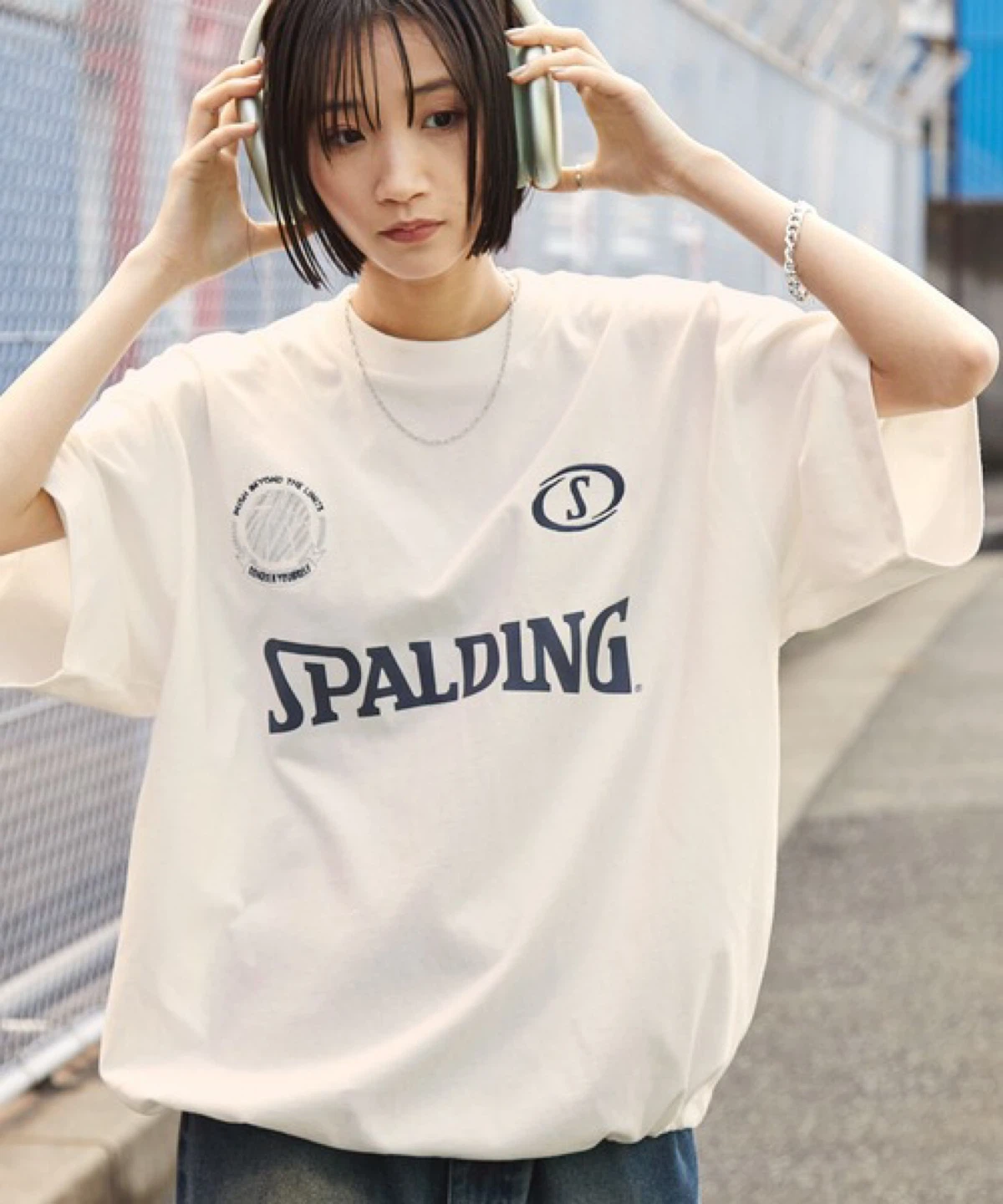 SPALDING Oversized Graphic T-Shirt - Size L - photo 2