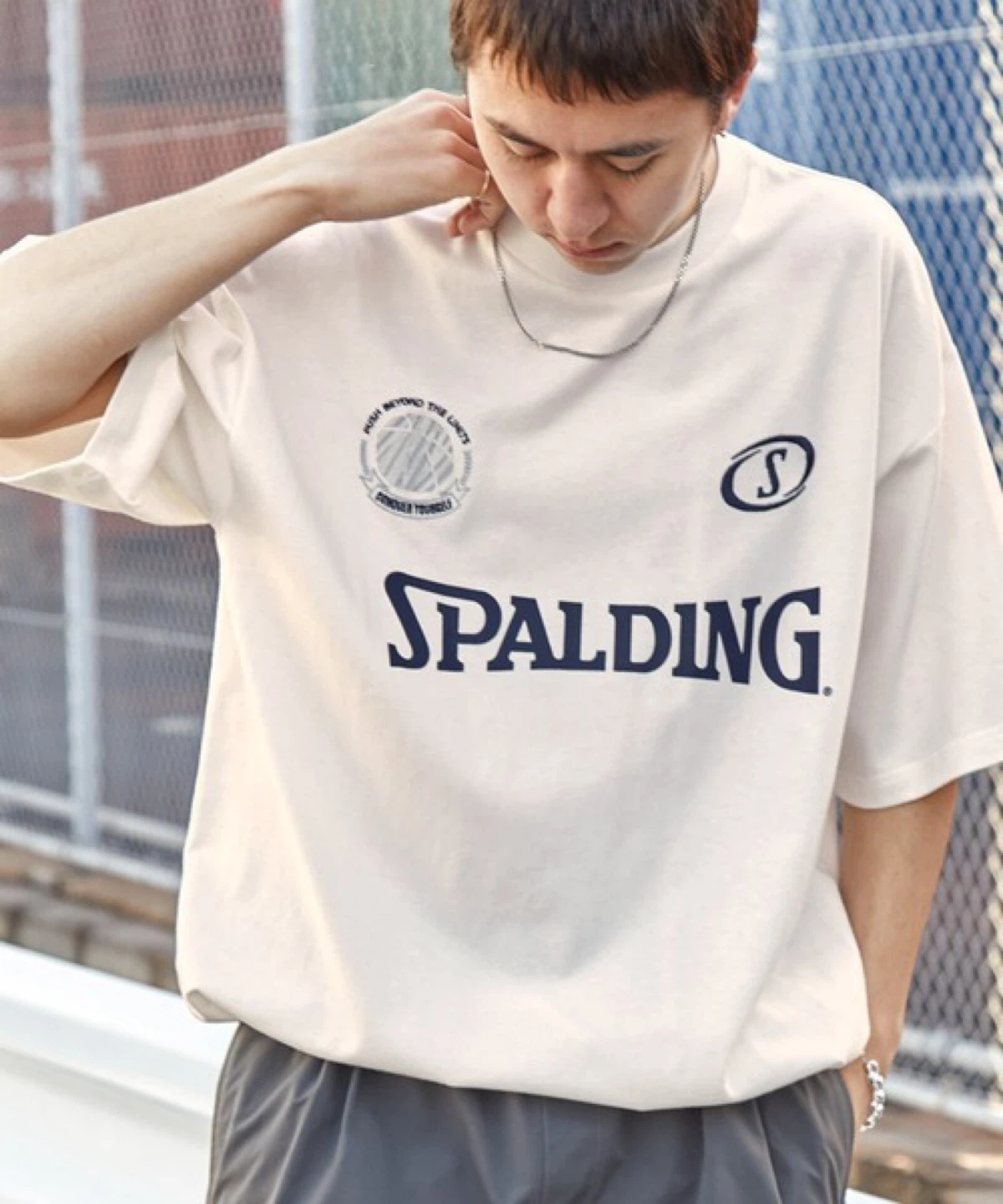 SPALDING Oversized Graphic T-Shirt - Size L - photo 3