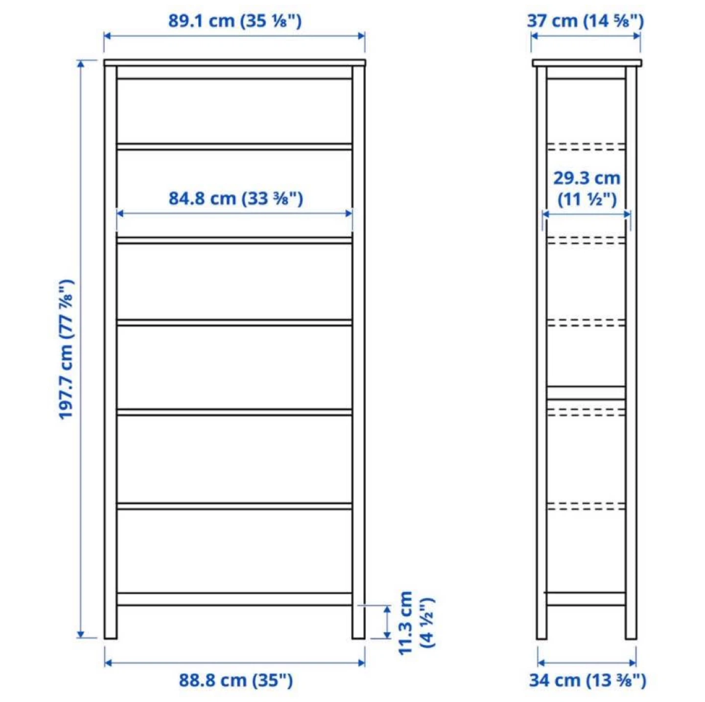 IKEA HEMNES bookshelf with doors - photo 3