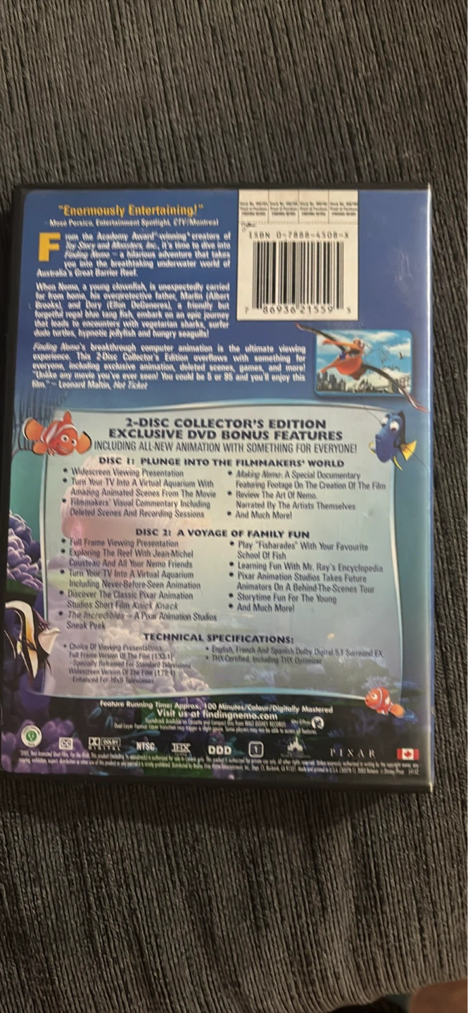 Finding Nemo 2-Disc Collector's Edition DVD - photo 2