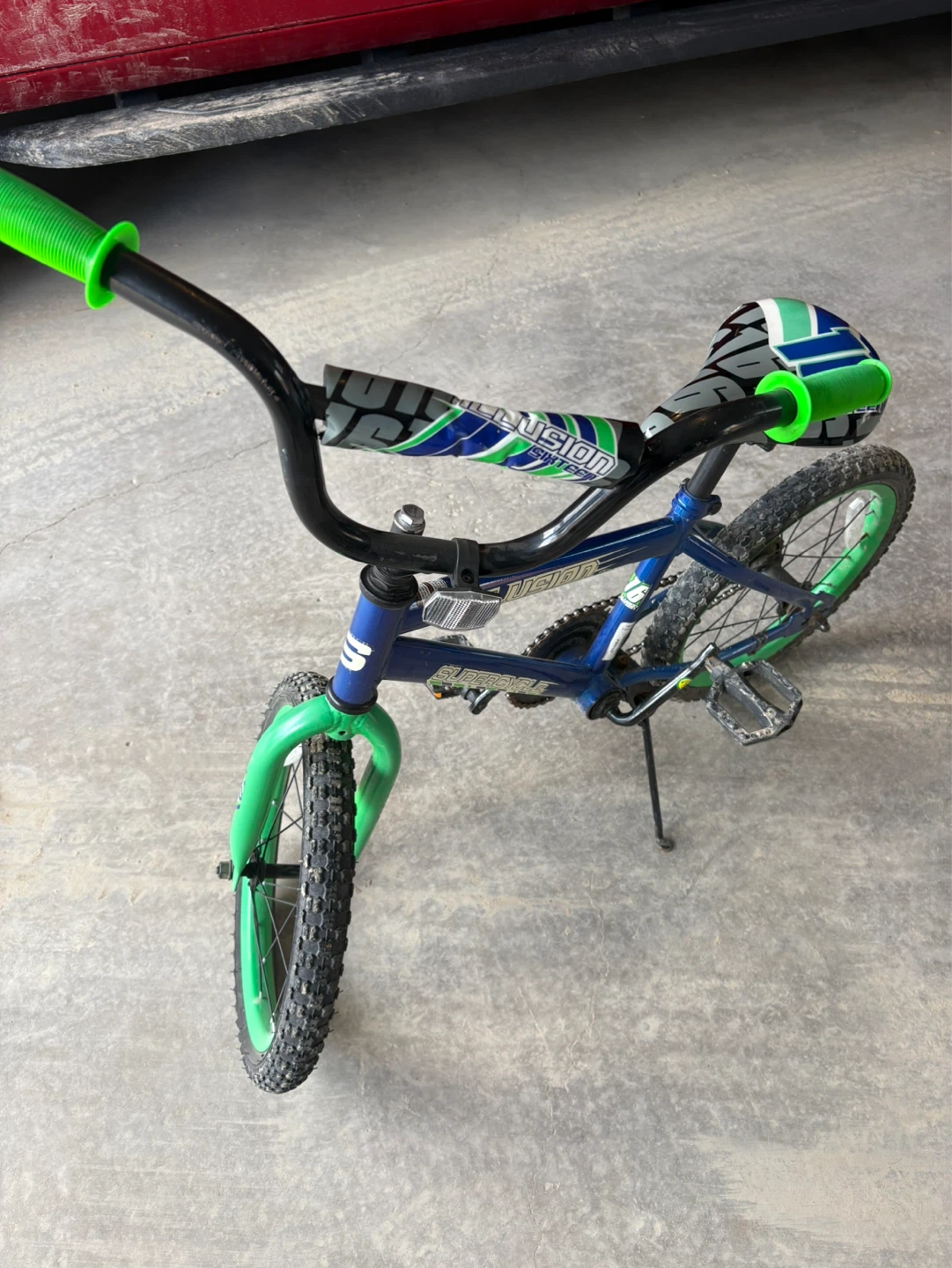 Kids Blue and Green Bicycle - photo 2