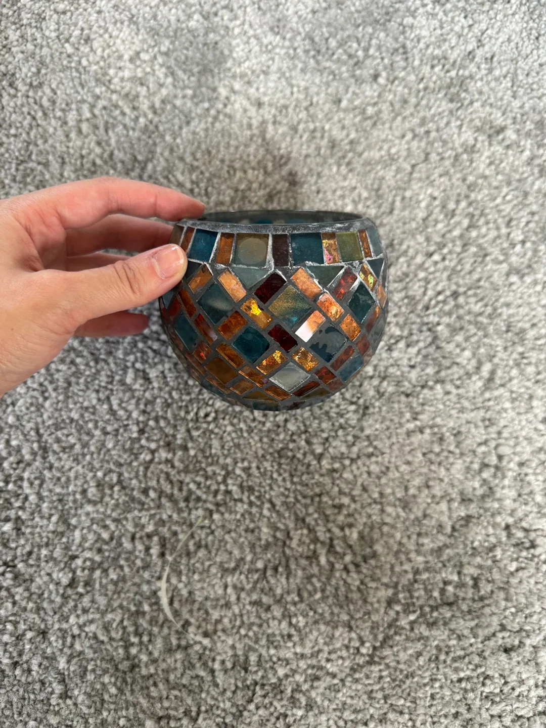 Mosaic Glass Candle Holder - photo 3