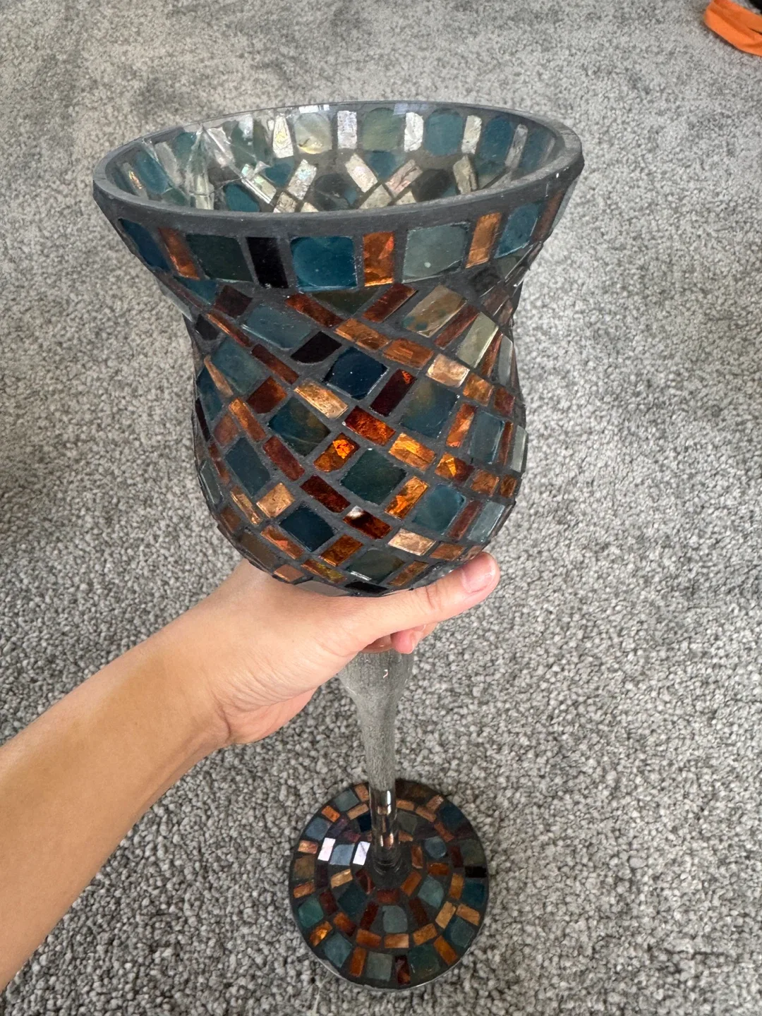 Mosaic Glass Candle Holder - photo 5