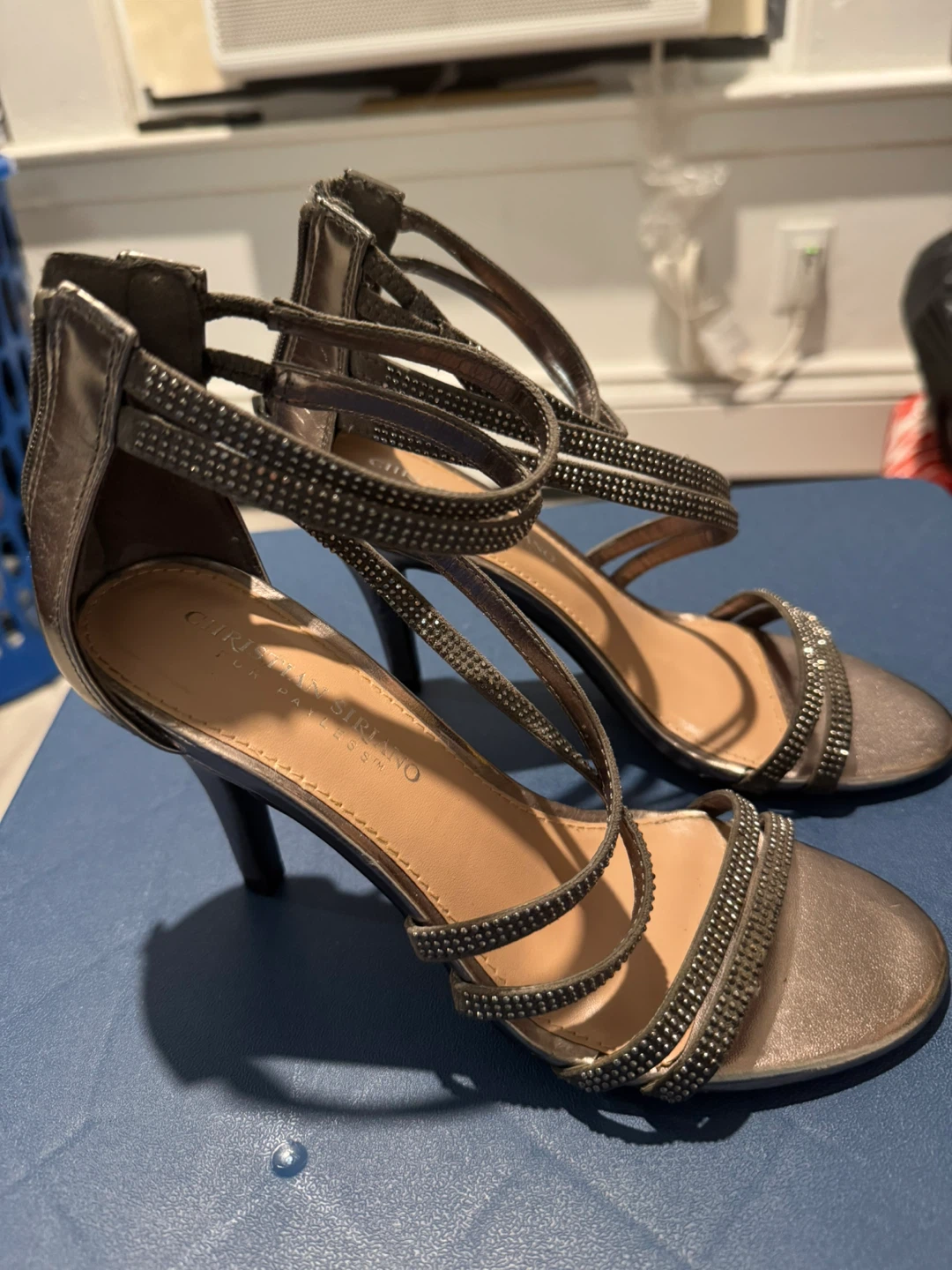 Christian Siriano Sparkly Strappy Heels