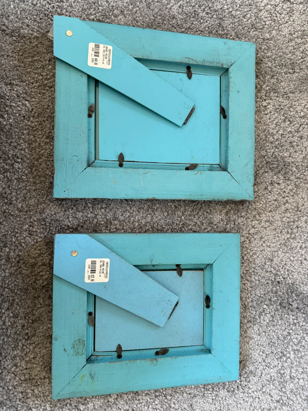Set of 2 Turquoise Distressed Photo Frames - photo 2