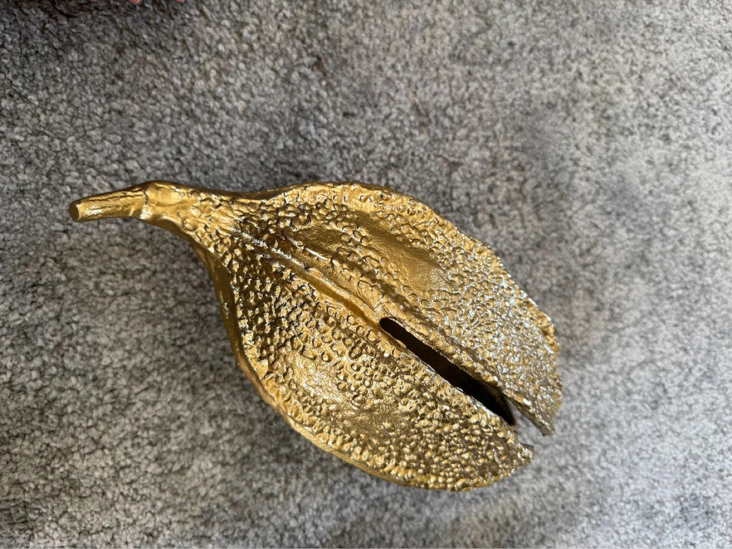 Gold Textured Decorative Pod - photo 3