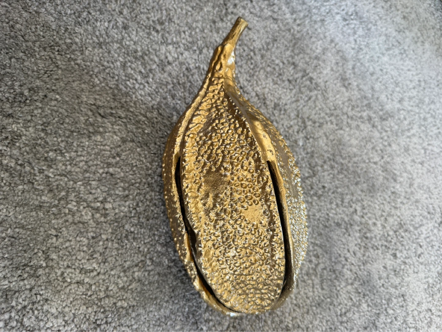 Gold Textured Decorative Pod