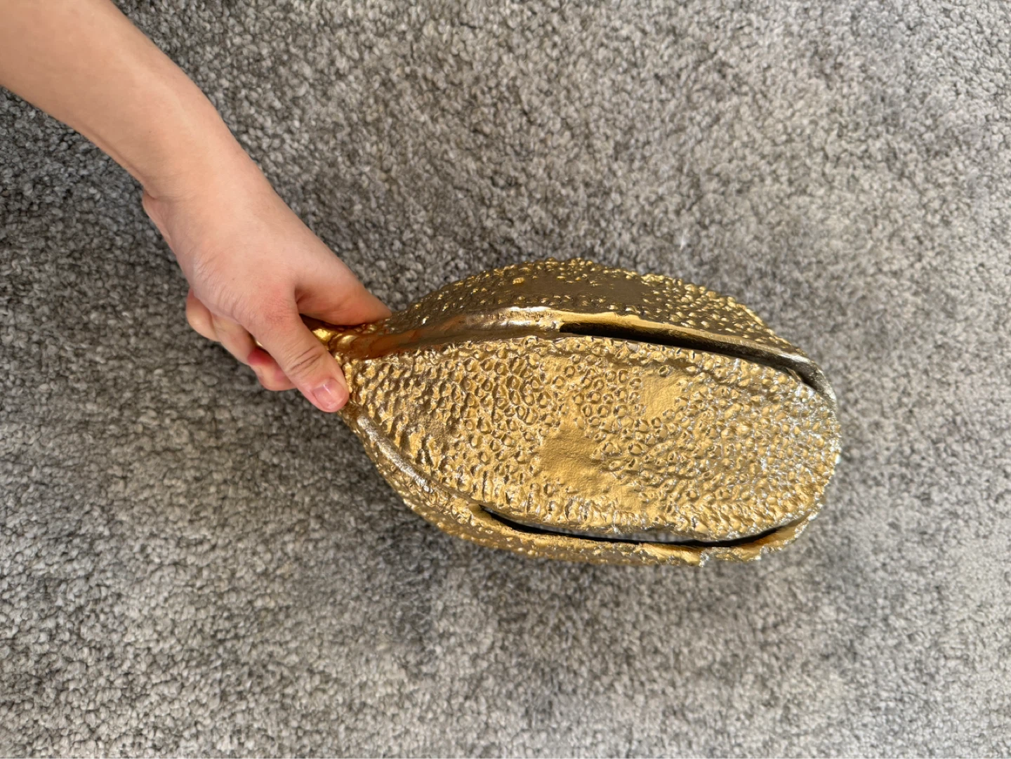 Gold Textured Decorative Pod - photo 2