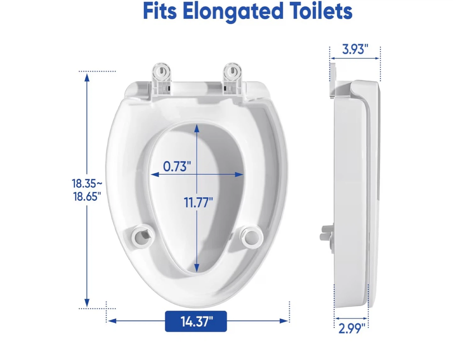 Toilet Seat Riser Elevator for Elongated Toilets - photo 3