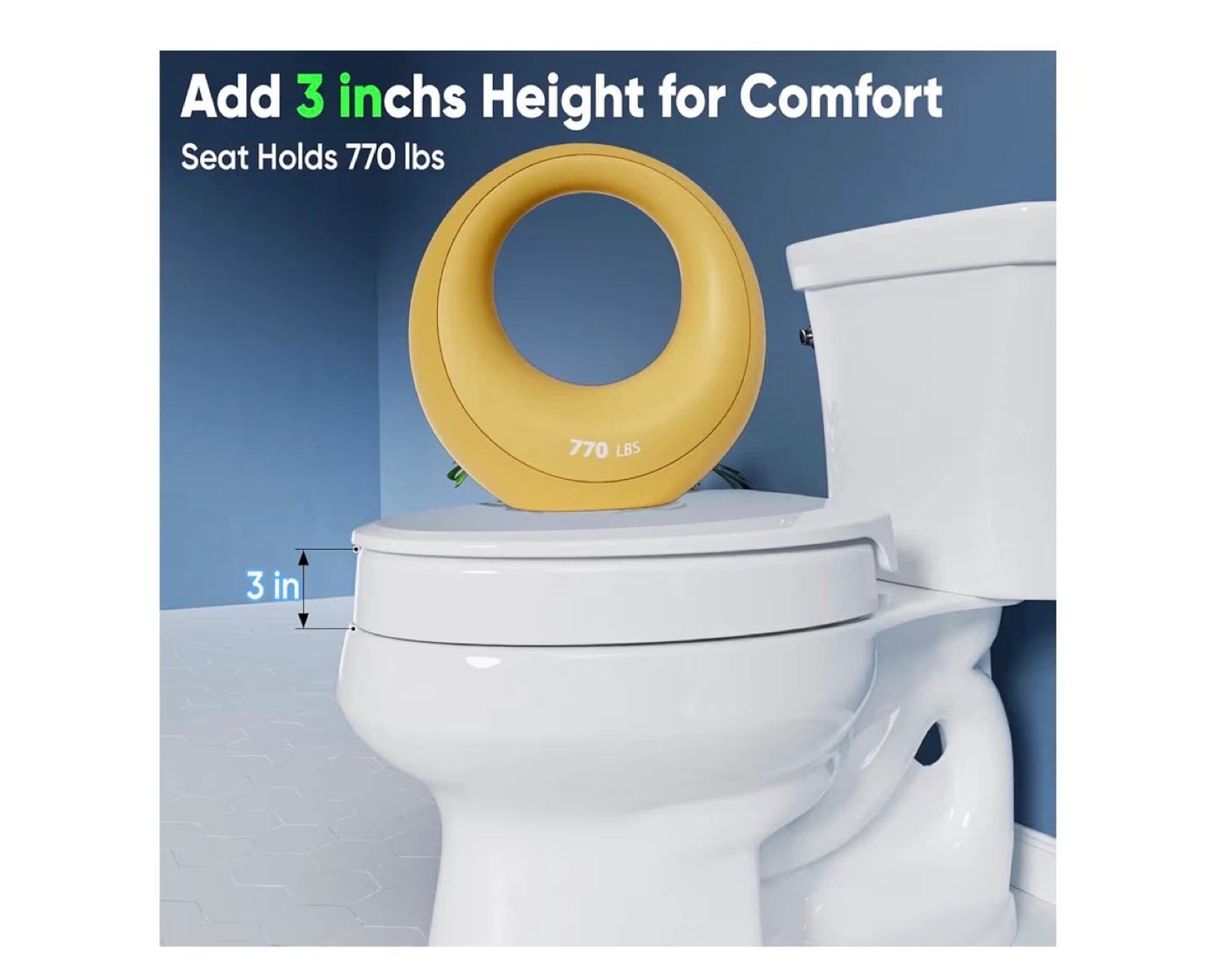 Toilet Seat Riser Elevator for Elongated Toilets - photo 4