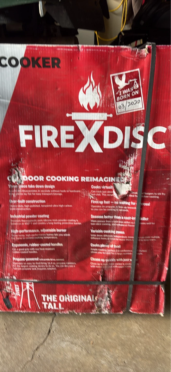 FireDisc The Original Tall Propane Cooker Red