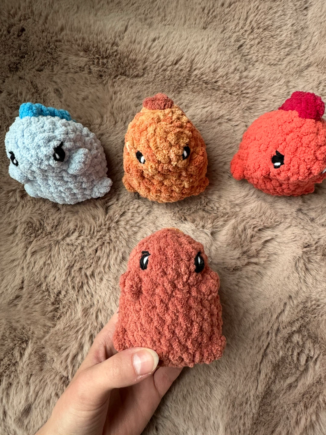Chubby Dinos Handmade Crochet Plushies