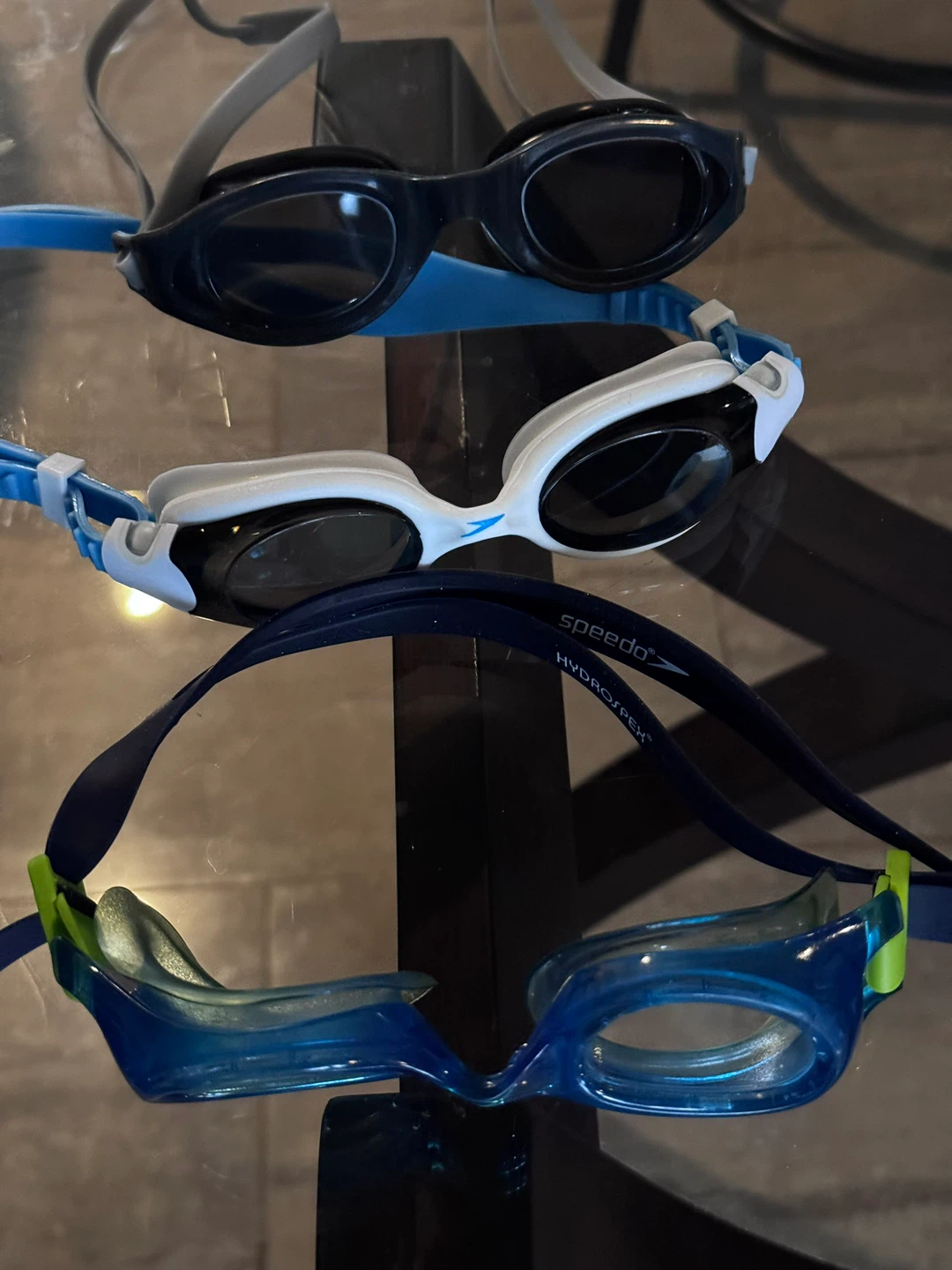 Speedo Hydropeq Goggles and 2 Other Swim Goggles