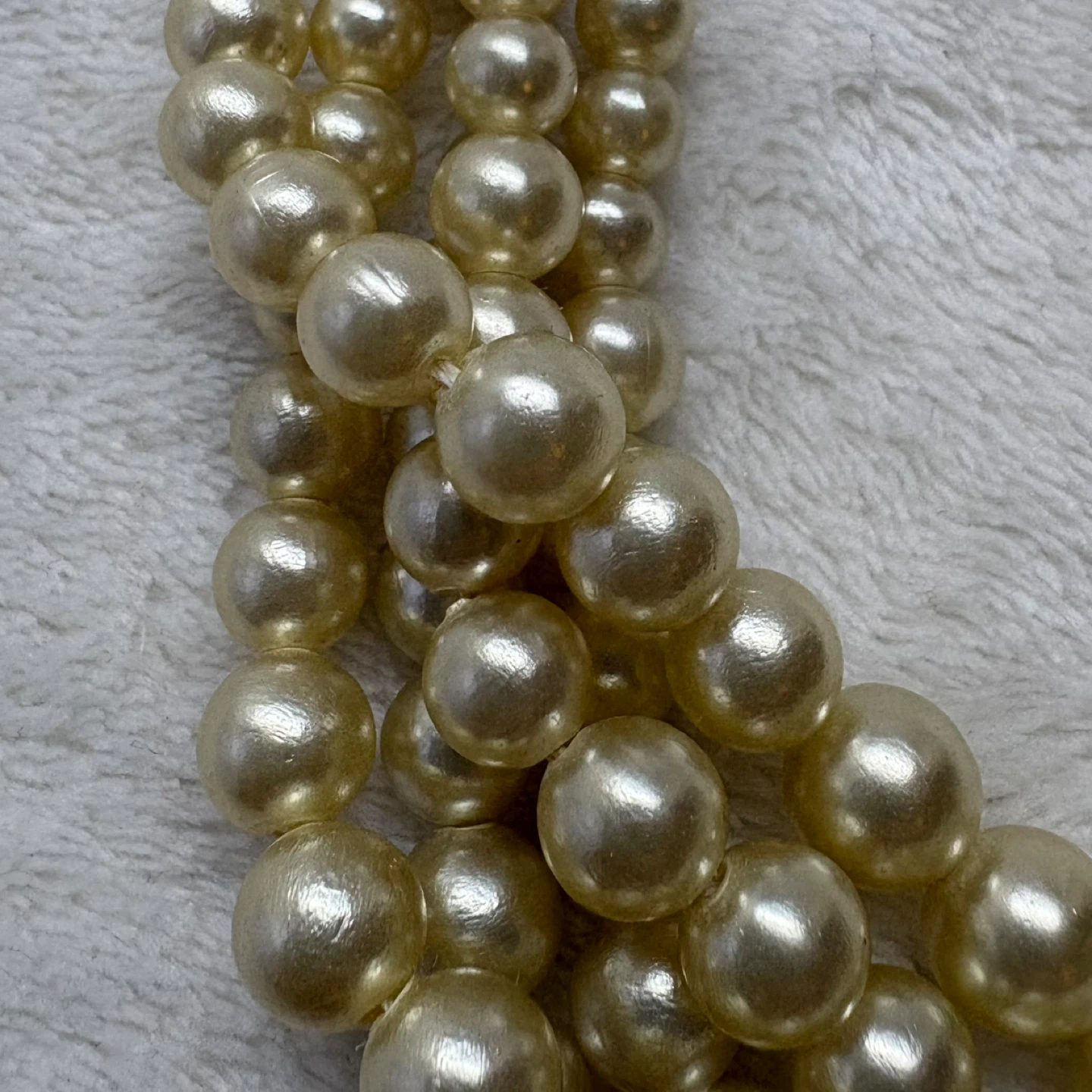 Vintage 1950s Multi Strand Pearl Layered Statement Necklace - photo 3