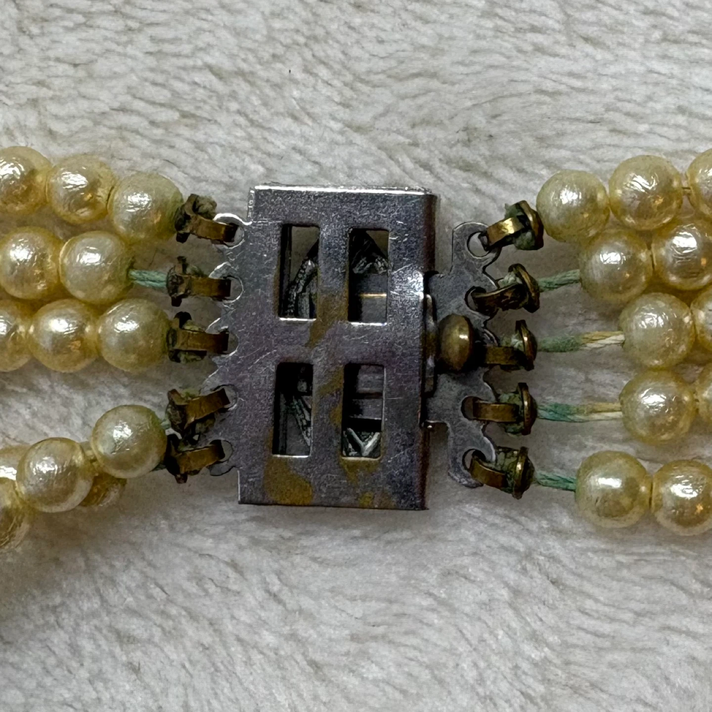 Vintage 1950s Multi Strand Pearl Layered Statement Necklace - photo 5
