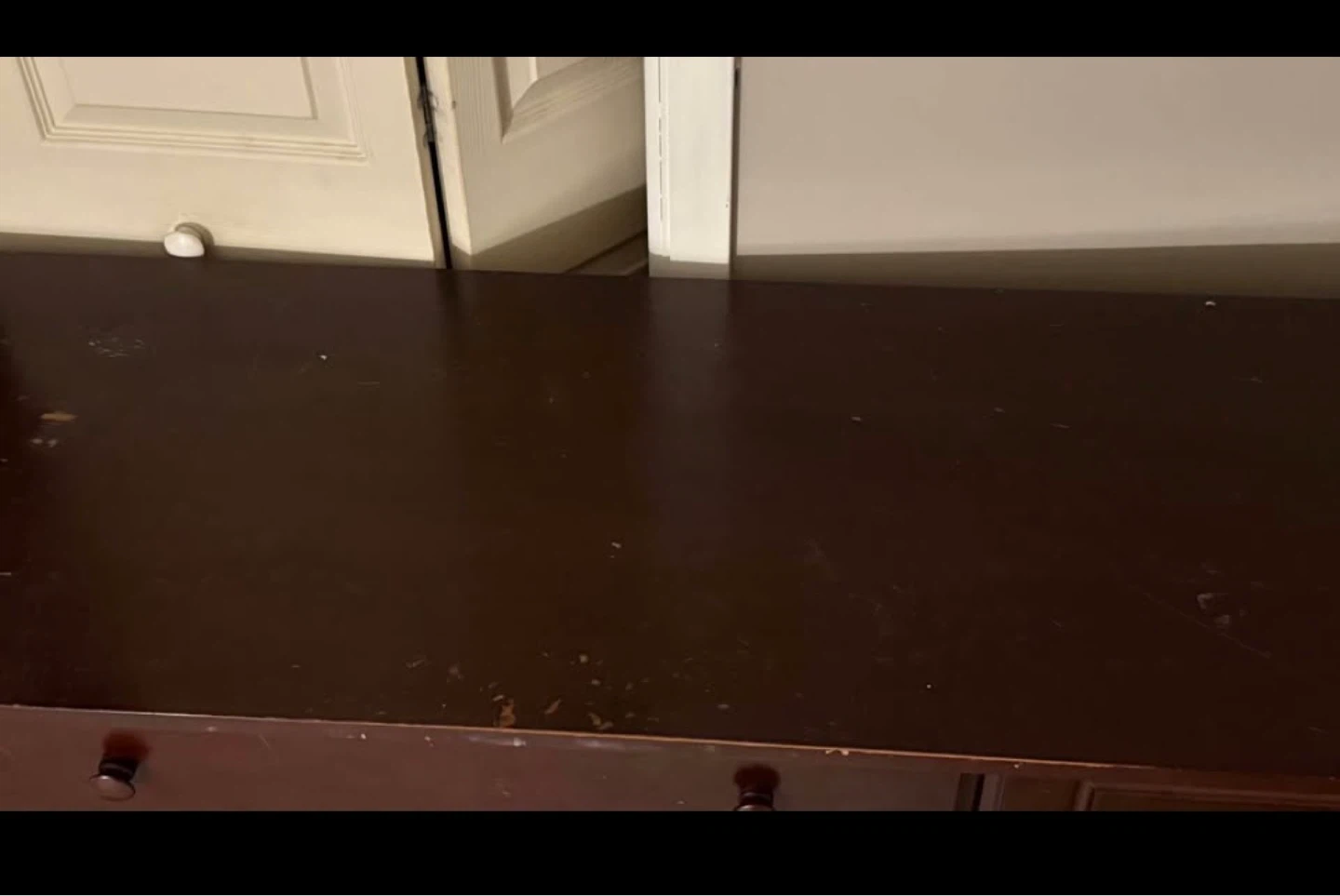 Dark Brown Wood Dresser with Cabinet - photo 2