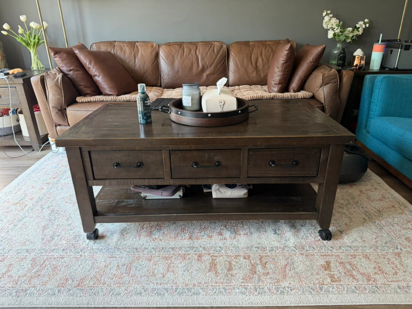 Brick Morgan Rustic Coffee Table 3 Piece set - photo 2