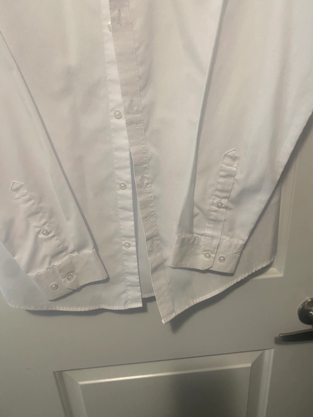 H&M Easy Iron Slim Fit Men's Dress Shirt - White, Size M - photo 3
