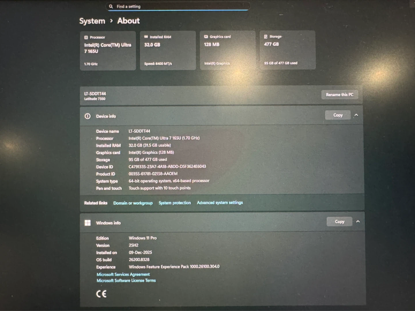 Dell Latitude 7350 - i7 Ultra, 32GB RAM, 500GB
