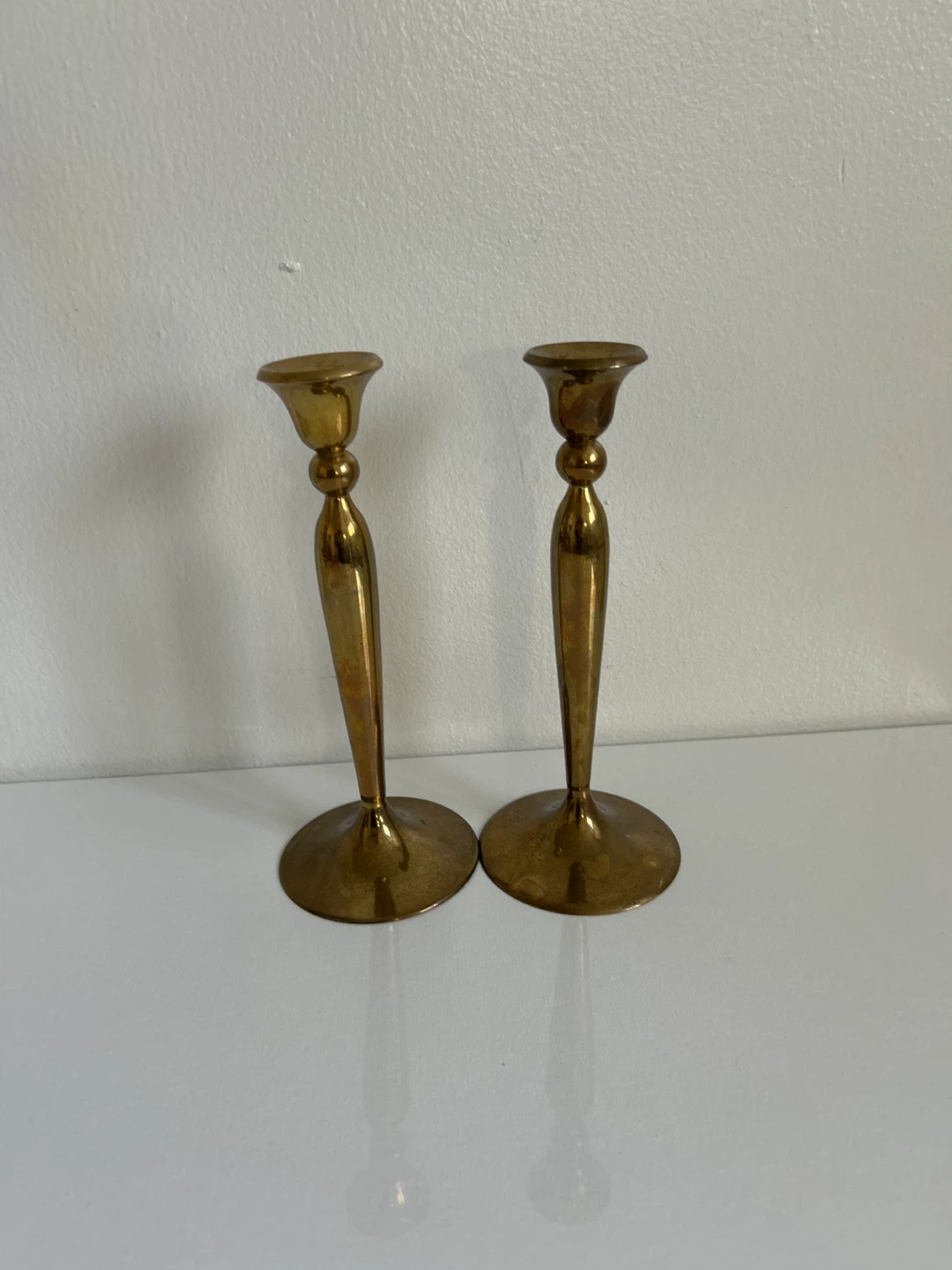 Brass Candlesticks - Pair