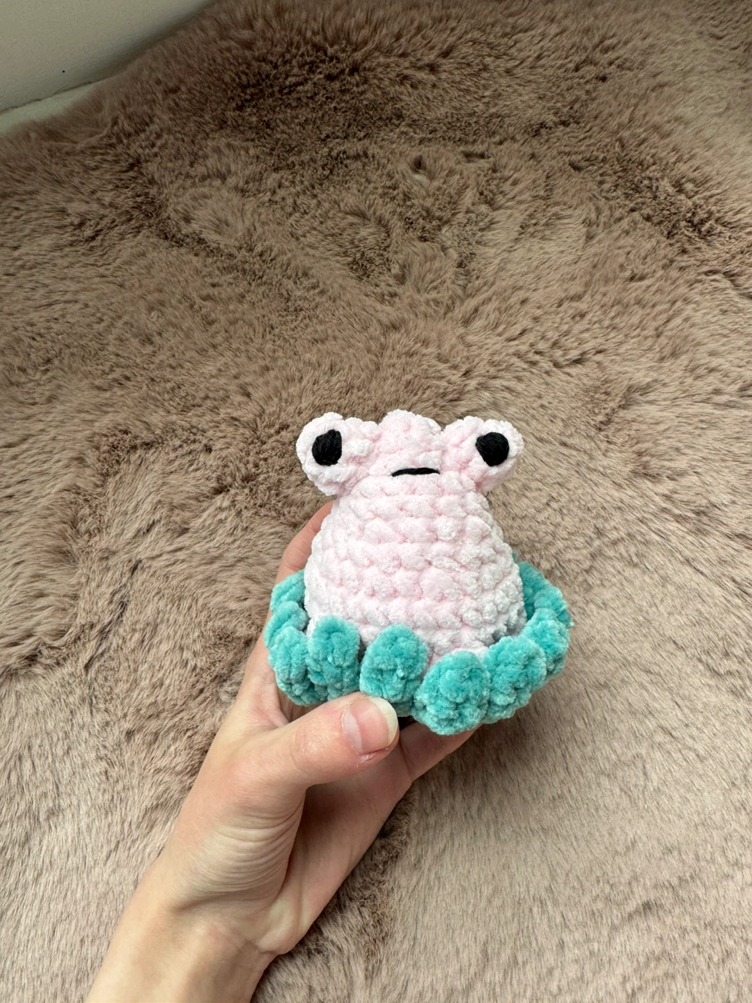 Handmade Crochet Frog Plush Toy - photo 2