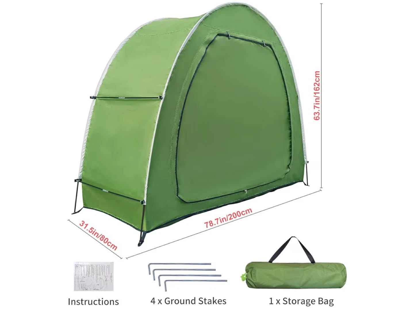 Green Outdoor Storage Tent - 200cm - photo 4