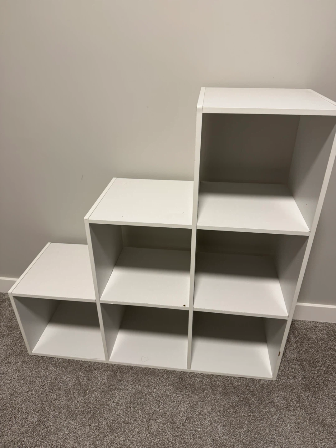 White Tiered Bookshelf / Storage Unit - photo 2