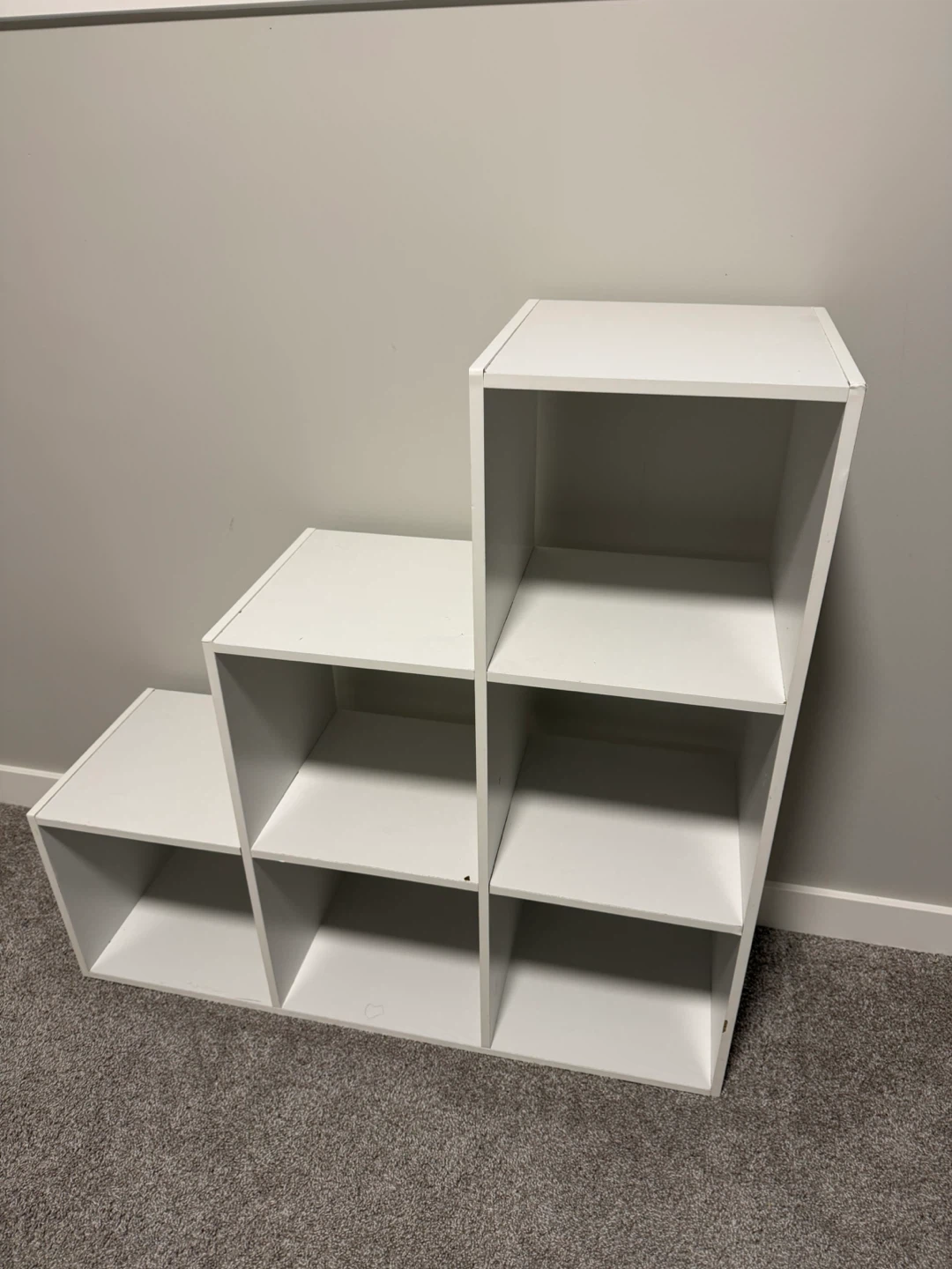 White Tiered Bookshelf / Storage Unit