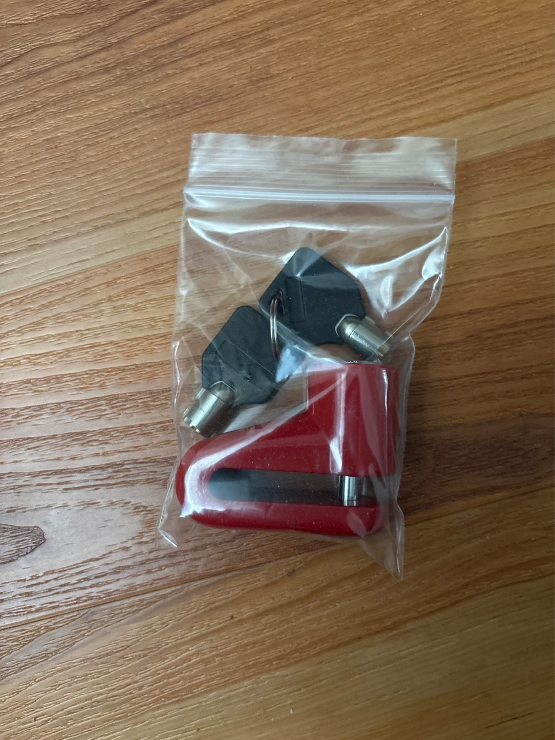Red Disc Lock with 2 Keys