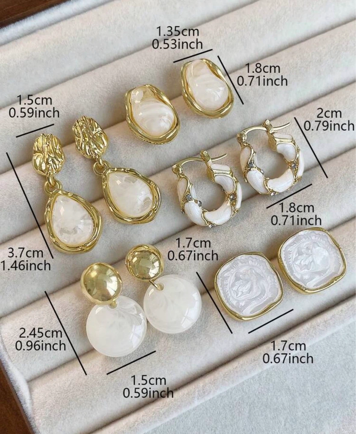 Set of 5 Pairs of Earrings – new - photo 4
