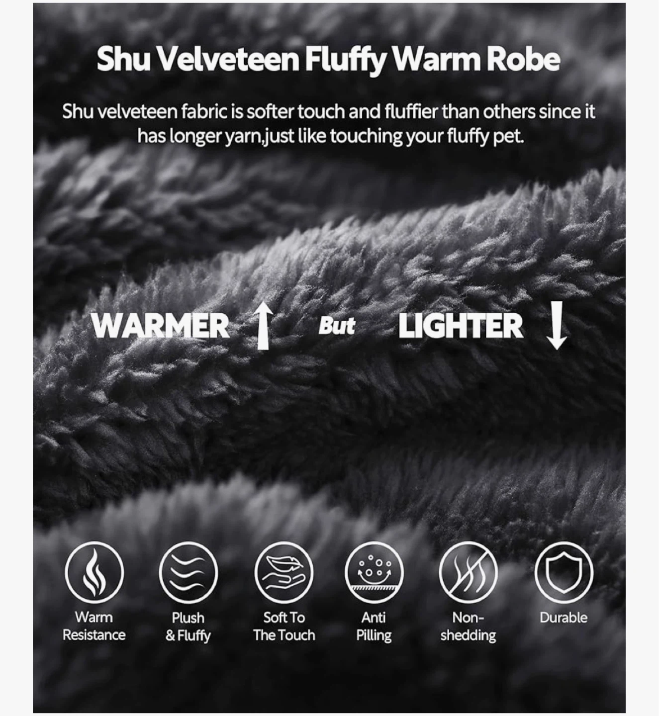 Shu Velveteen Fluffy Warm Robe large size - photo 2