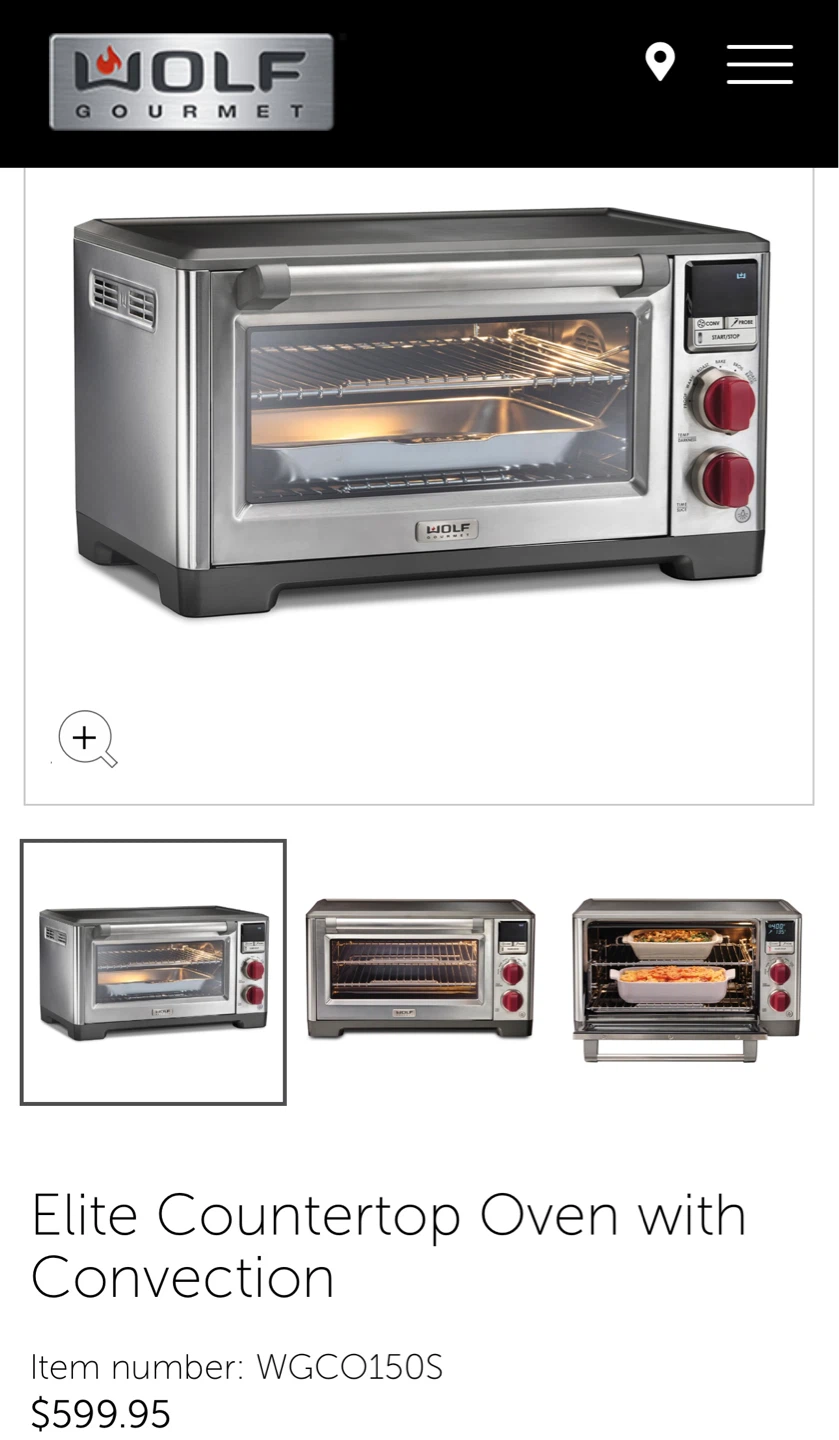Wolf Gourmet Elite Countertop Oven with Convection