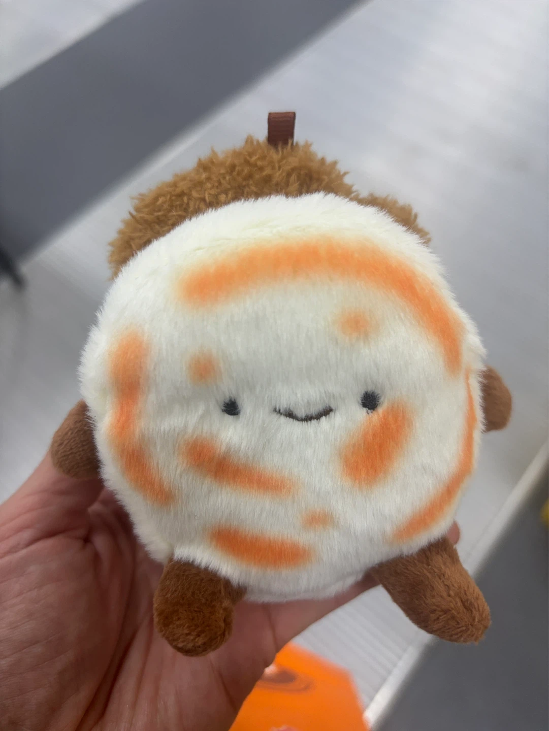 Plush Ball Toy with Orange Spots