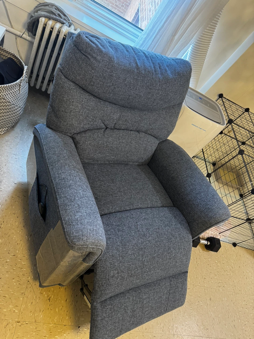 Gray Fabric Recliner Chair - photo 4