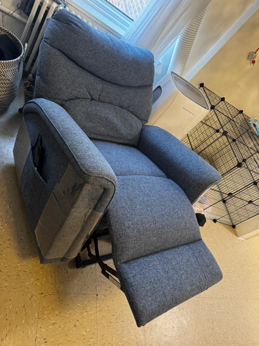Gray Fabric Recliner Chair - photo 2