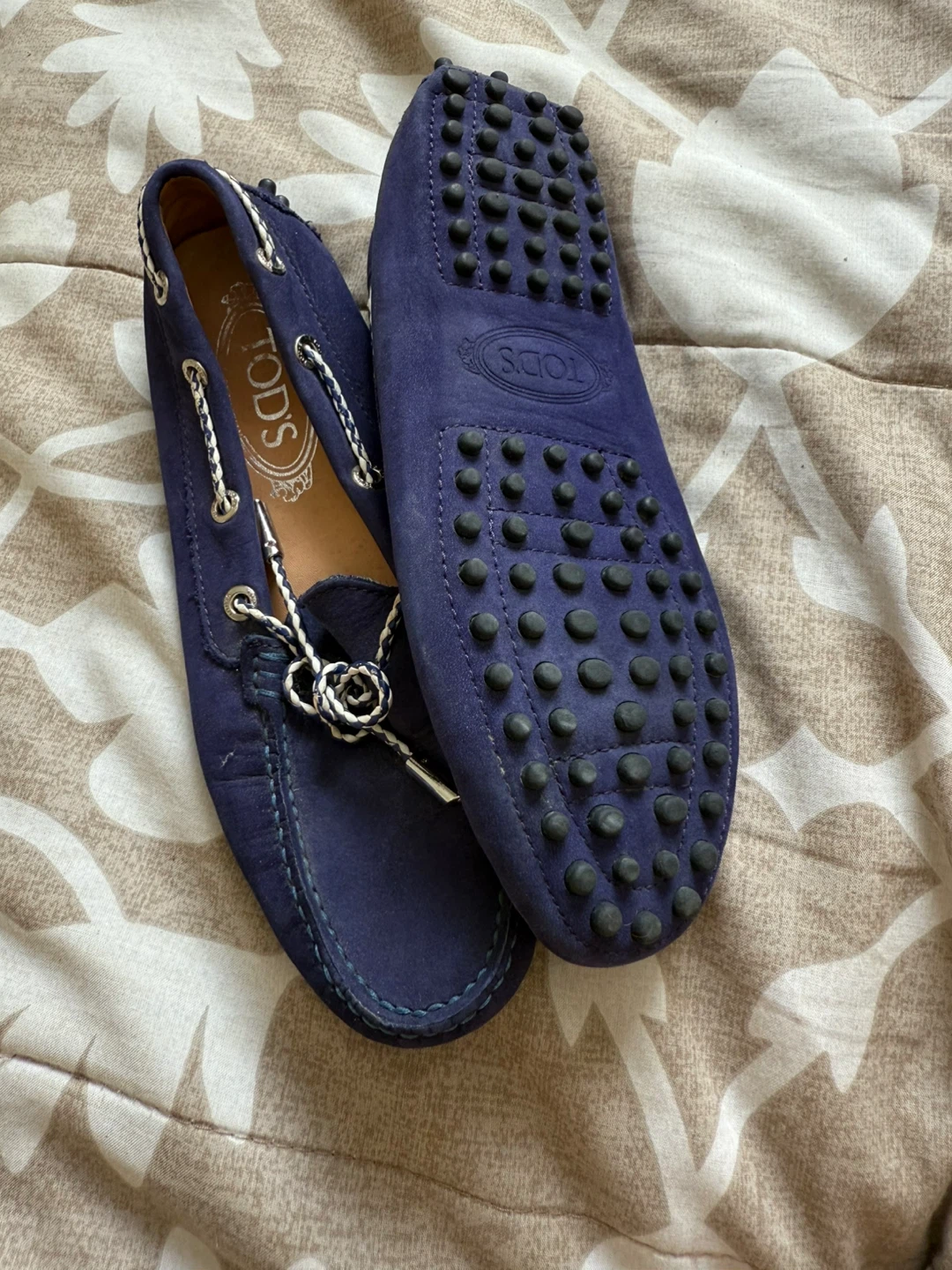 TOD'S Blue Suede Driving Shoes - Size 36 - photo 2