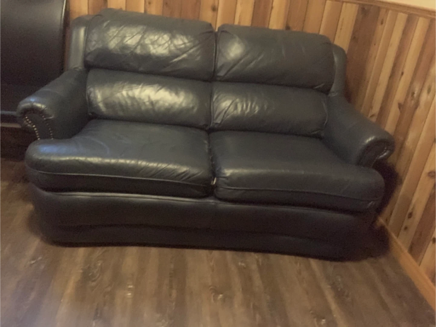 Black Leather Loveseat