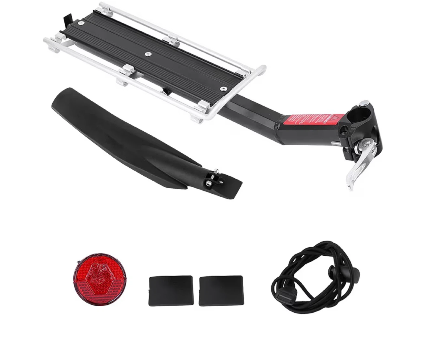 Bicycle Rear Rack with Reflector and Fender