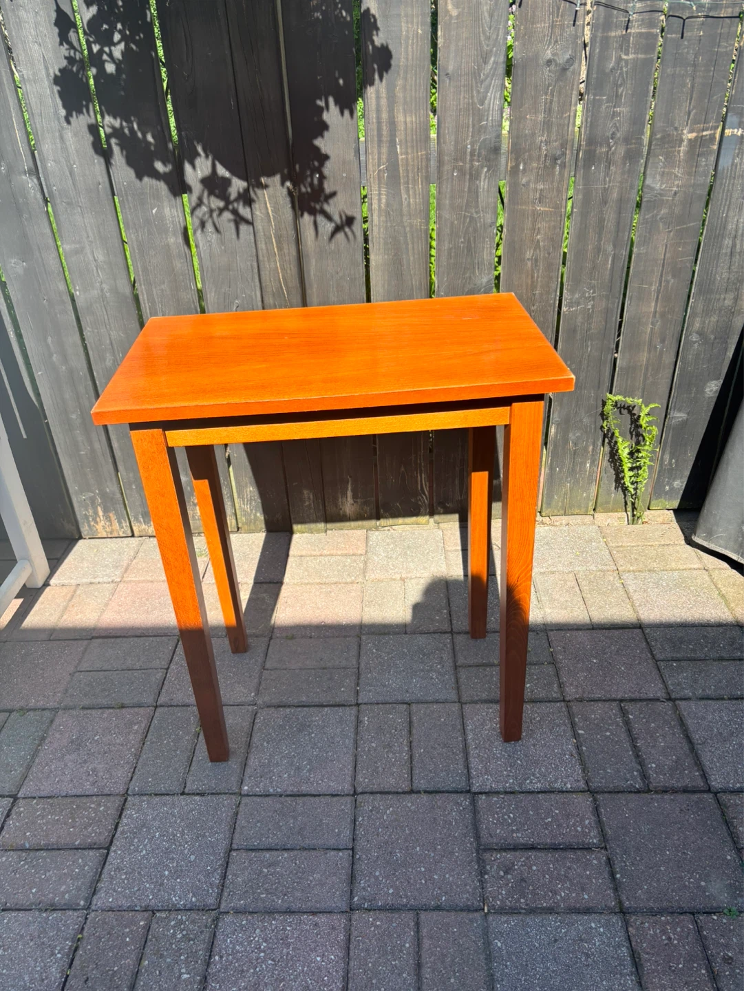 wood side table